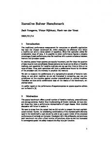 Iterative Solver Benchmark - CiteSeerX
