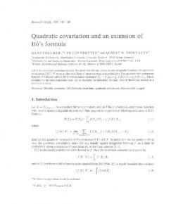 Ito's formula - Project Euclid