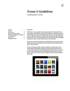 iTunes U Guidelines - Apple