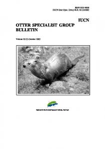 IUCN OTTER SPECIALIST GROUP BULLETIN