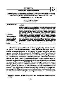 IZVESTIYA APPLYING THE UNIFORM SYSTEM OF ACCOUNTS FOR ...