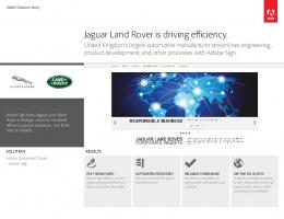 Jaguar Land Rover is driving efficiency.