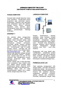 JARINGAN KOMPUTER THIN CLIENT - Apakah Thin Client