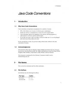 Java Code Conventions - JavaScript