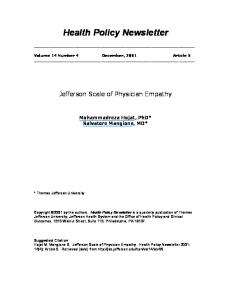 Jefferson Scale of Physician Empathy
