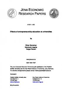 JENA ECONOMIC RESEARCH PAPERS