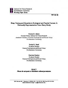 JFP paper - Institute for Policy Research - Northwestern University