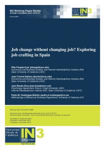 Job change without changing job? Exploring job ...