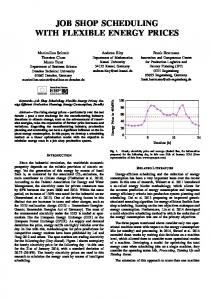 JOB SHOP SCHEDULING WITH FLEXIBLE ENERGY PRICES