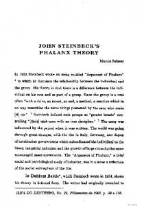 John Steinbeck's Phalanx theory