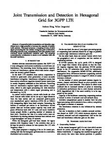 Joint Transmission and Detection in Hexagonal Grid for 3GPP LTE