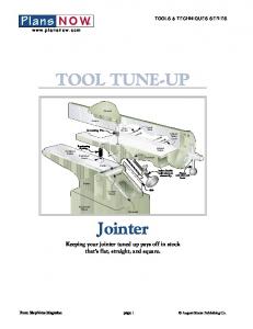 Jointer TOOL TUNE-UP - Eberhardt.bz