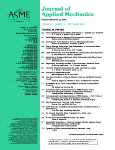 Journal of Applied Mechanics