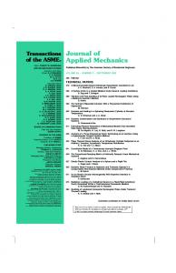 Journal of Applied Mechanics