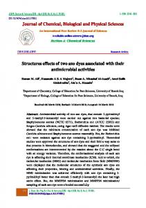 Journal of Chemical, Biological and Physical Sciences Structures ...