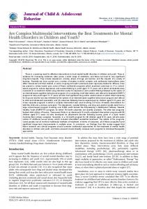 Journal of Child & Adolescent Behavior