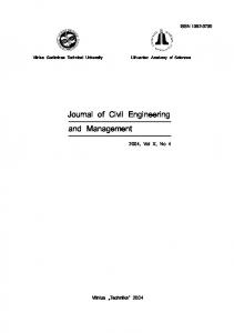 Journal of Civil Engineering and Management