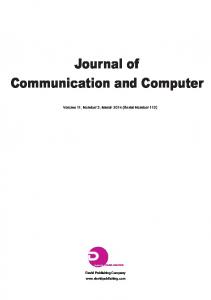 Journal of Communication and Computer