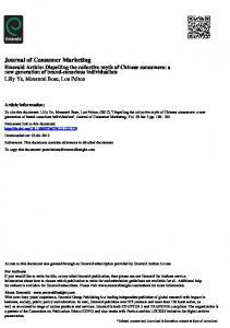 Journal of Consumer Marketing