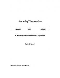 Journal of Cooperatives - AgEcon Search