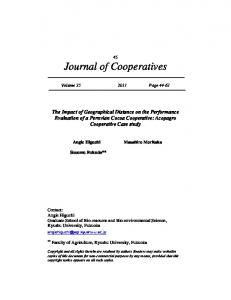 Journal of Cooperatives - AgEcon Search