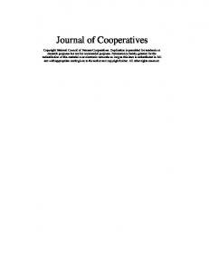 Journal of Cooperatives - AgEcon Search