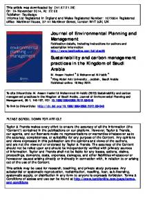 Journal of Environmental Planning and Management ...