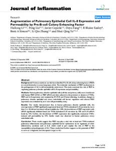 Journal of Inflammation - BioMedSearch