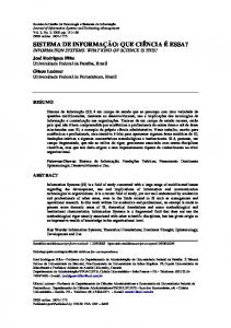 journal of information systems - SciELO