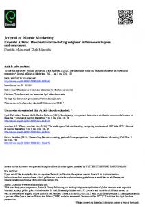 Journal of Islamic Marketing