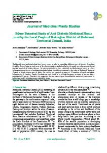 Journal of Medicinal Plants Studies Ethno ... - Semantic Scholar