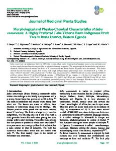 Journal of Medicinal Plants Studies Morphological and Physico ...