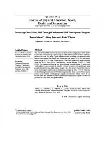 Journal of Physical Education, Sport, Health and ... - UNNES JOURNAL