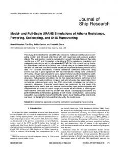 Journal of Ship Research - of Tao Xing