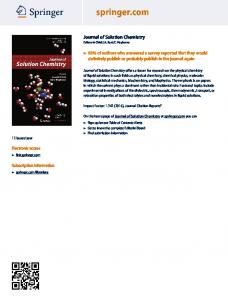 Journal of Solution Chemistry