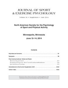 journal of sport & exercise psychology