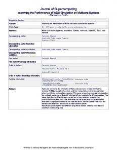 Journal of Supercomputing