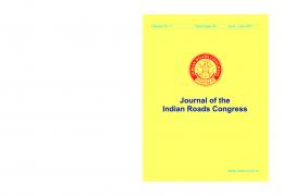 Journal of the IndIan roads Congress