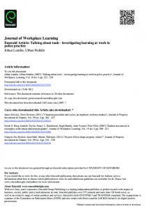 Journal of Workplace Learning