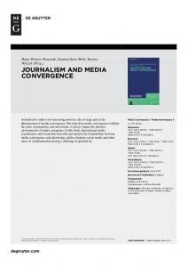 journalism and media convergence