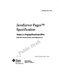 JSP 1.2 specification - Java Community Process Program