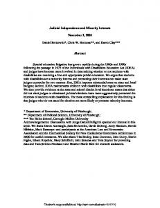 Judicial Independence and Minority Interests ... - SSRN papers