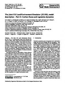 JULES - Geosci. Model Dev.