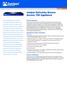 Juniper Networks Secure Access 700 Appliance