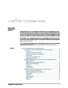 Junos OS 11.4 Release Notes - Juniper.net