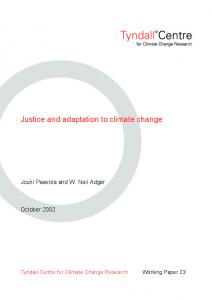 Justice and adaptation to climate change - CiteSeerX