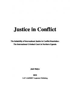 Justice in Conflict