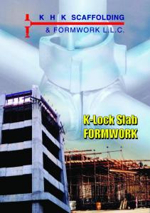 K-Lock Slab FORMWORK - khk scaffolding