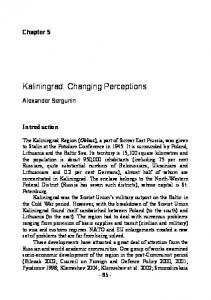 Kaliningrad: Changing Perceptions