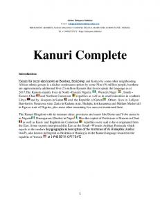 Kanuri Complete